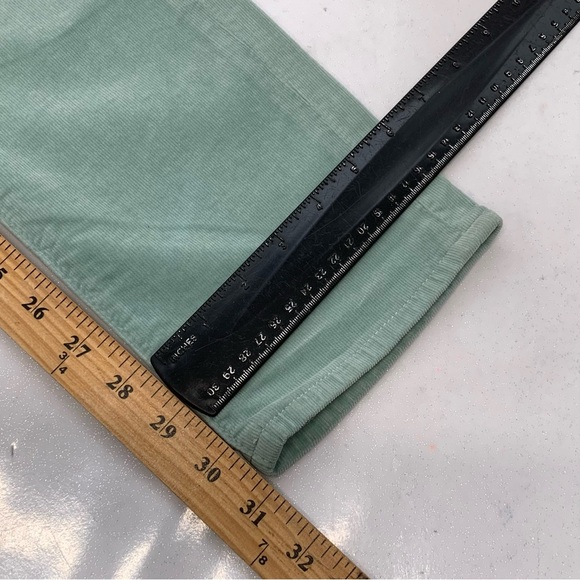 AG Corduroy Pants Woman 27  Stevie Slim‎ Straight Low Rise Light Green Stretch - Picture 11 of 11